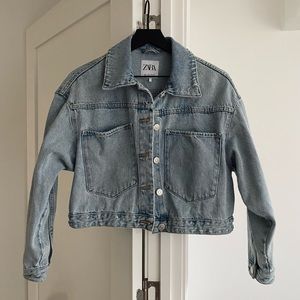 🔥SOLD Zara Cropped Denim Jacket